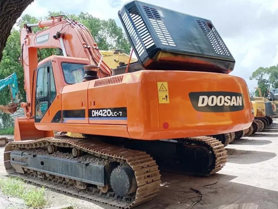 কোরিয়া ব্যবহৃত Doosan Excavator বিক্রয়ের জন্য সেকেন্ড হ্যান্ড DX420LC Jindongyu যন্ত্রপাতি